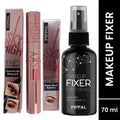 Pippal Beauty Makeup Fixer Natural Dewy Finish with Vitamin E And Aloe Vera Long-Lasting Hydrating & Refreshing Setting Spray 80ml (Pack of 1) with Sky High Supar Black Eyeliner And Mascara